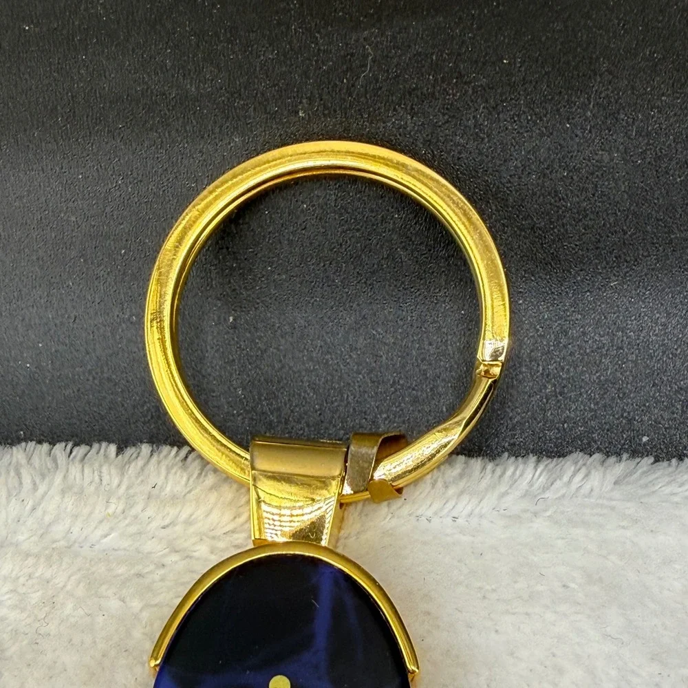 Vintage Bally's Las Vegas Keychain Blue Gold Tone Casino Souvenir READ